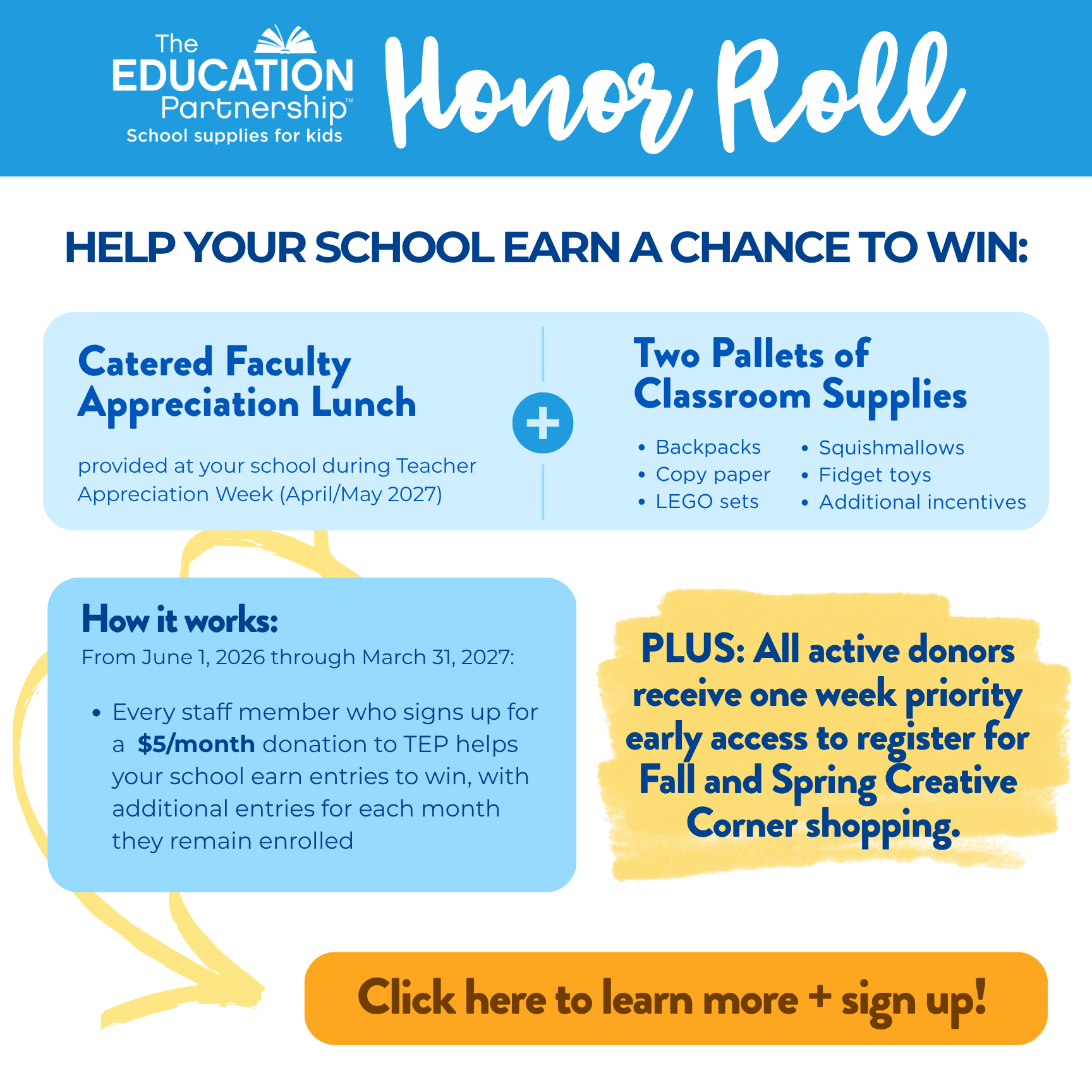 Honor Roll School Giving Initiative